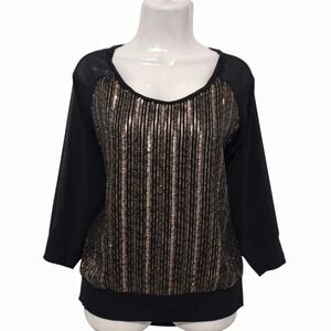 Express - Sequined Long Sleeves Blouse